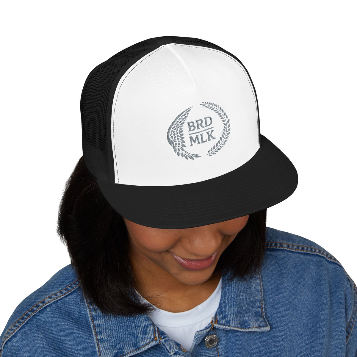 BRDMLK KREST \\ TRUCKER CAP.