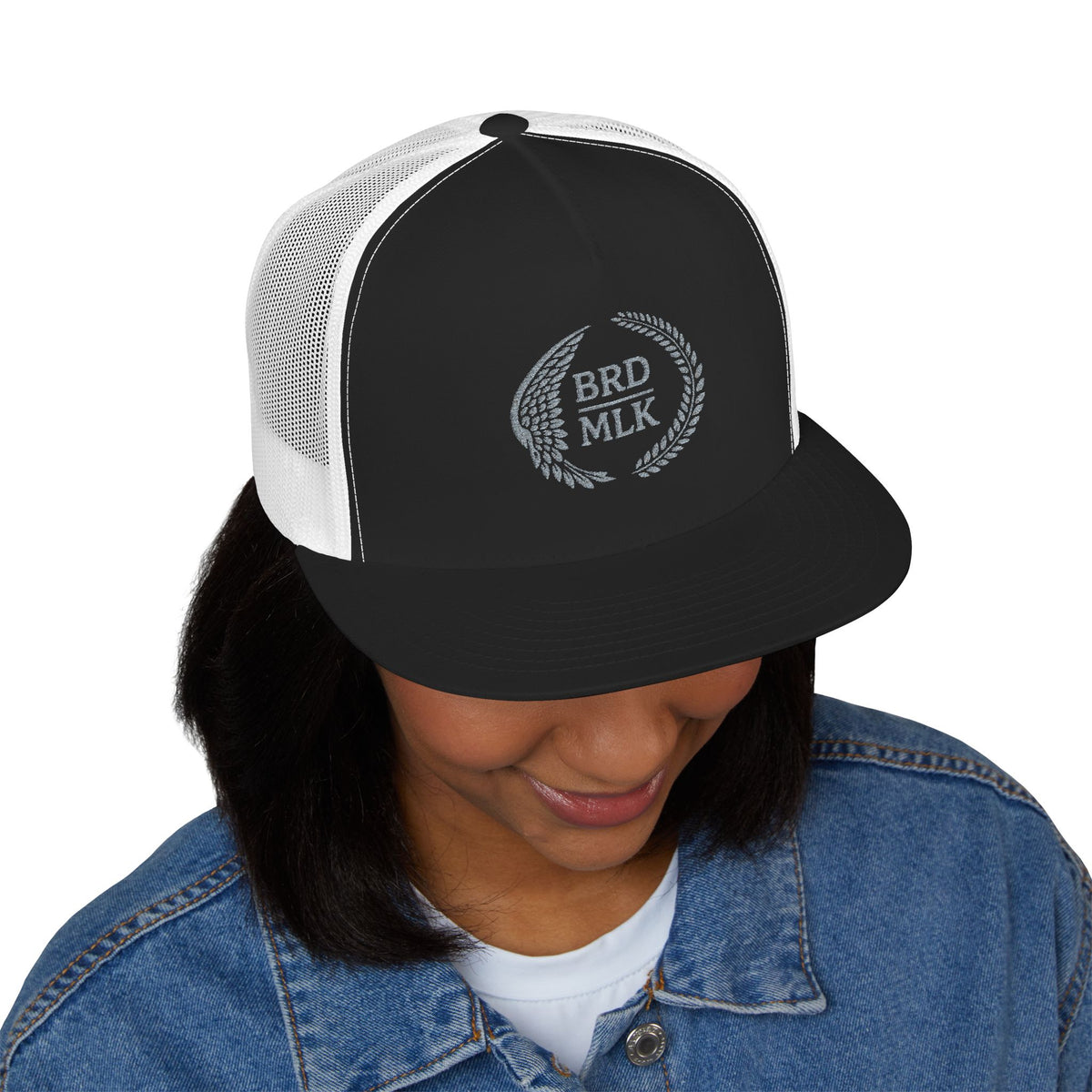 BRDMLK KREST \\ TRUCKER CAP.